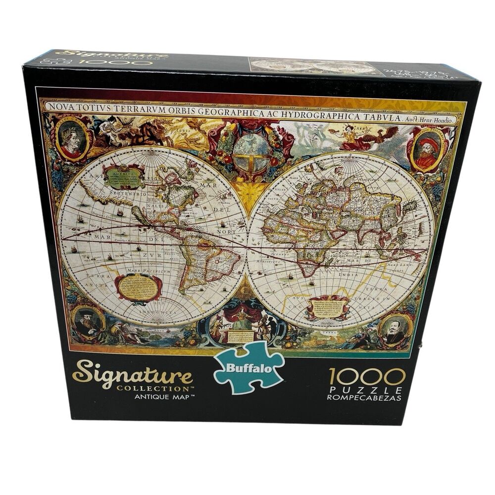 Buffalo Games Jigsaw‎ Puzzle Signature Collection Antique Map 1000 Piece Atlas